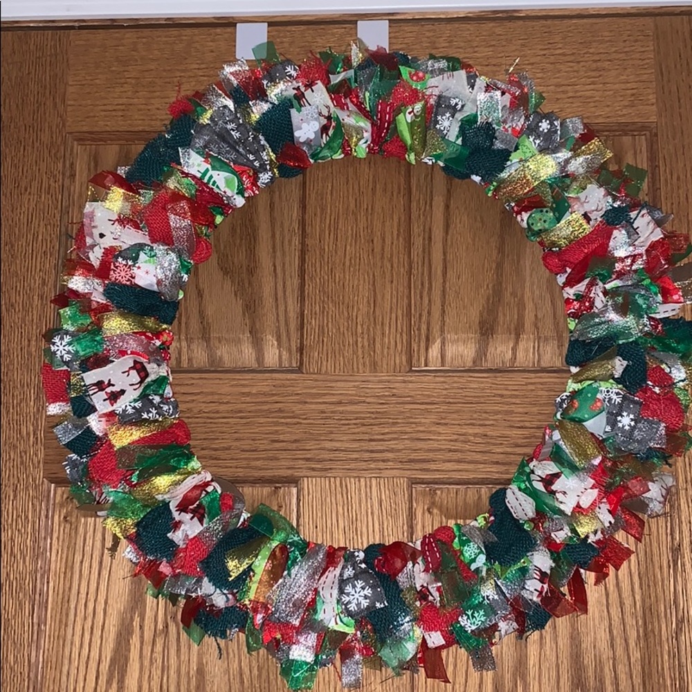 Wonderfully whimsical holiday wreath! Handmade!